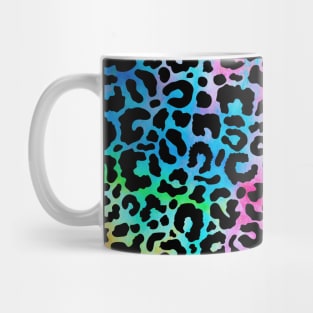 Cute Pink Rainbow Tie Dye Boho Leopard Print Mug